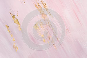 Delicate marble background with gold brushstrokes. Place for your design