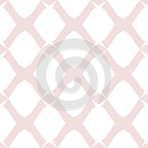 Delicate mesh texture. Vector geometric pink and white seamless pattern
