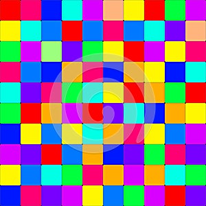 Delicate multicolored square dots seamless pattern. Soft abstract geometric pattern