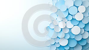 Delicate overlapping circles create refined layer in soft blue tones