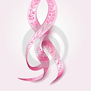 Delicate Pink Curves White Background
