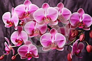 Delicate Pink orchids flowers. Generate Ai