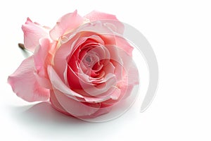 Delicate pink rose bloom