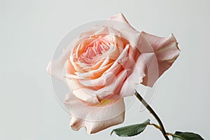 Delicate pink rose bloom