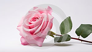 delicate pink rose isolated