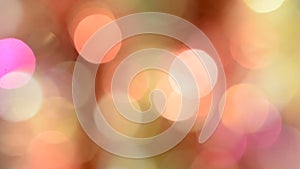 Delicate pink yellow circle bokeh lights