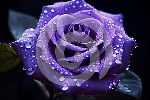 Delicate Purple rose flower gift. Generate Ai