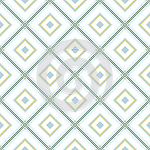 Delicate romb geometric background pattern green white grey