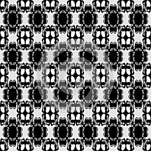 Delicate seamless pattern vintage ethnic ornament on a black background vector illustration