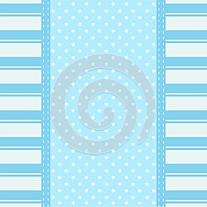 Delicate shades in light blue pastel colors. Stripes and circles on a light blue background. Background for children`s design, pat