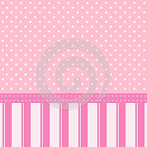 Delicate shades in pink pastel pastels. Stripes and circles on a light pink background. Background for children`s design, pattern