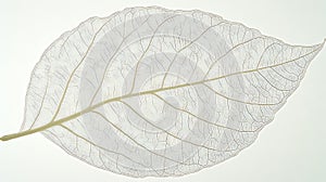 Delicate Skeletonized Leaf Vein Structure Displayed