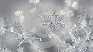 winter snowflakes background wallpaper (ai generated)