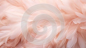 Delicate soft pink feather background creating a dreamy texture pattern