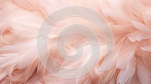 Delicate soft pink feather background creating a dreamy texture pattern photo