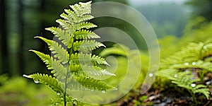 The delicate tendrils of a fern frond, unfurling to reveal their graceful beauty to the worl