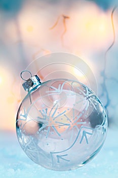 Delicate translucent Christmas bauble