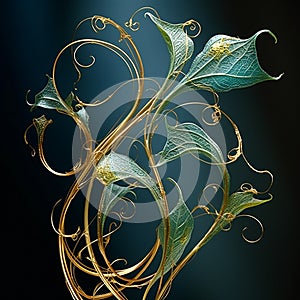 Delicate and Twisting Plant Stems