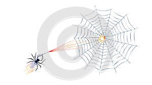 Delicate Spider Web Pattern Vector. Natural Insect Trap Design Element, vector design Generative AI