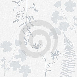 Delicate watercolor botanical digital paper floral background