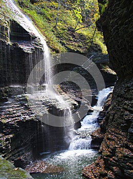 Delicate waterfall at Watkins Glen