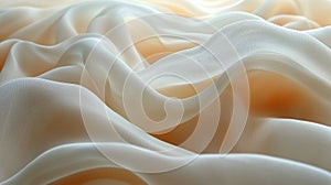 Delicate waves of sheer fabric create a subtle texture on a soft background