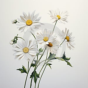 Delicate White Daisy Bouquet: Hyperrealistic Wildlife Portraits Inspired By James Bullough