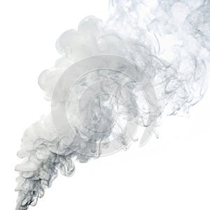 White smoke cloud isolated on white background