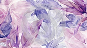 Delicate wispy leaves in shades of lavender and orchid grace this design evoking the exotic beauty of tropical