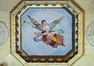 Angel, Ceiling Fresco Palazzo Pitti, Florence, Italy - Closeup