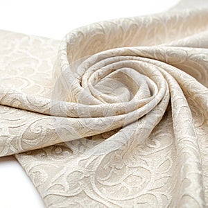 Delicately textured fabric isolated