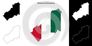 Delicias outline map