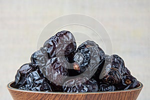Delicious ajwa dates ( kurma nabi ) or Prophet\'s Dates, sweet dried dates