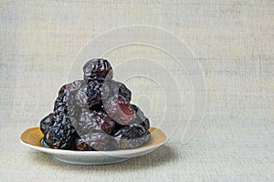 Delicious ajwa dates ( kurma nabi ) or Prophet\'s Dates, sweet dried dates