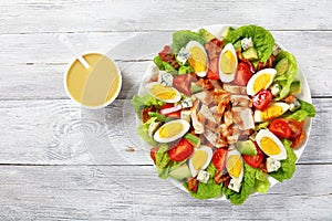 Delicious american cobb salad with dressing