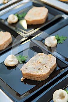 Delicious appetizer canapes