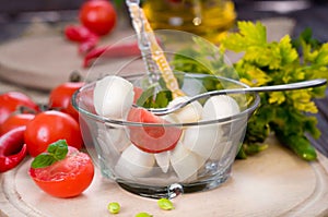 Delicious appetizer caprese