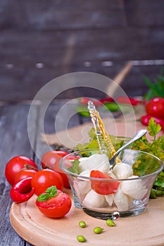 Delicious appetizer caprese