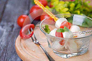 Delicious appetizer caprese