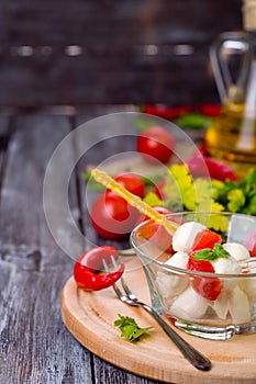 Delicious appetizer caprese