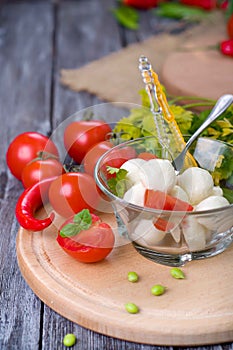 Delicious appetizer caprese