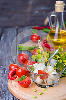Delicious appetizer caprese