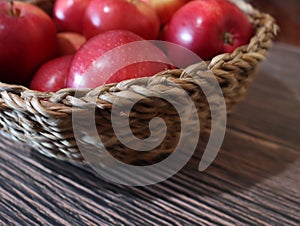 delicious appetizing red apples natural fruit delicacy photo