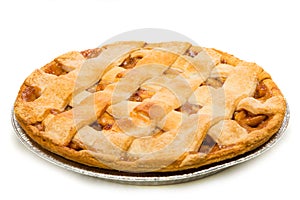 A delicious Apple Pie on white