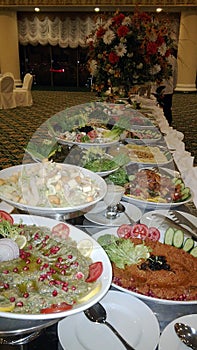 Delicious Arabic salad buffet arrangement