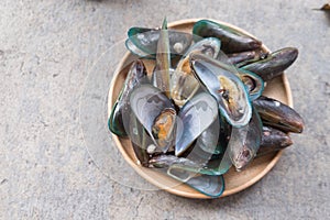 Delicious Asian style steamed mussels
