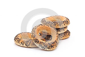 Delicious Bagels on a cutting board