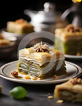 A delicious baklava dessert