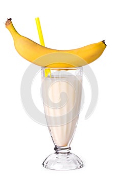 Delicious banana milkshake