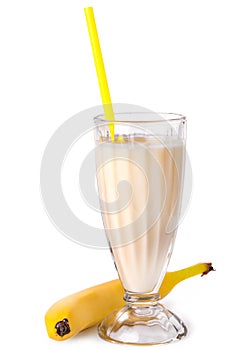 Delicious banana milkshake